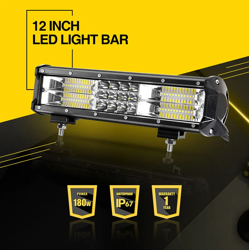 Трехрядная Светодиодная панель для работы 12 &quot13&quot 180 Вт комбинированная лампа