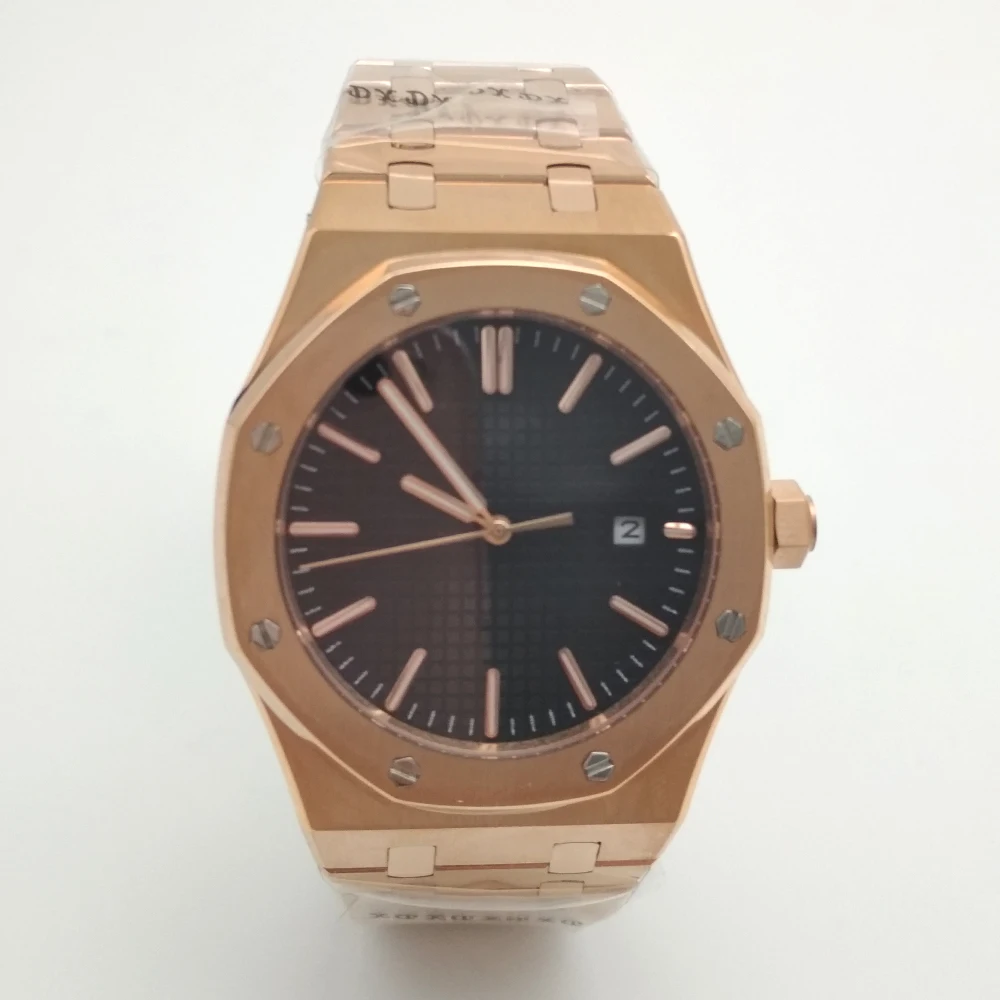 41 мм Мужские часы Королевский стерильный чехол из нержавеющей стали Oak