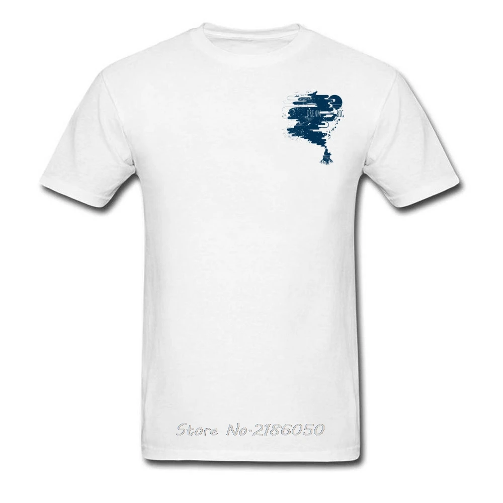 Футболка мужская с принтом астронавта повседневная тенниска из хлопка короткими