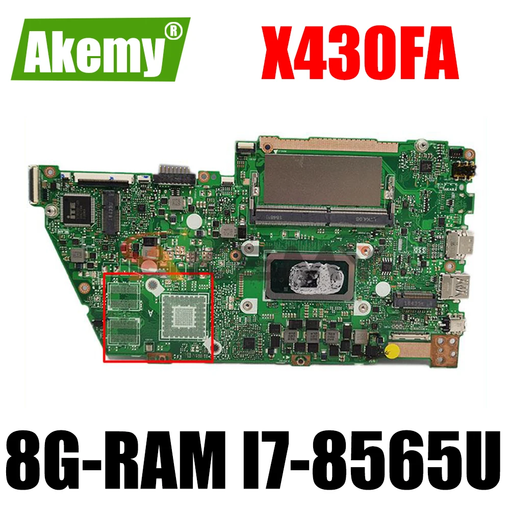 

X430FA Mainboard For ASUS X430FA X430F A430F S4300F Laptop motherboard Motherboard W/ 8G-RAM I7-8565U