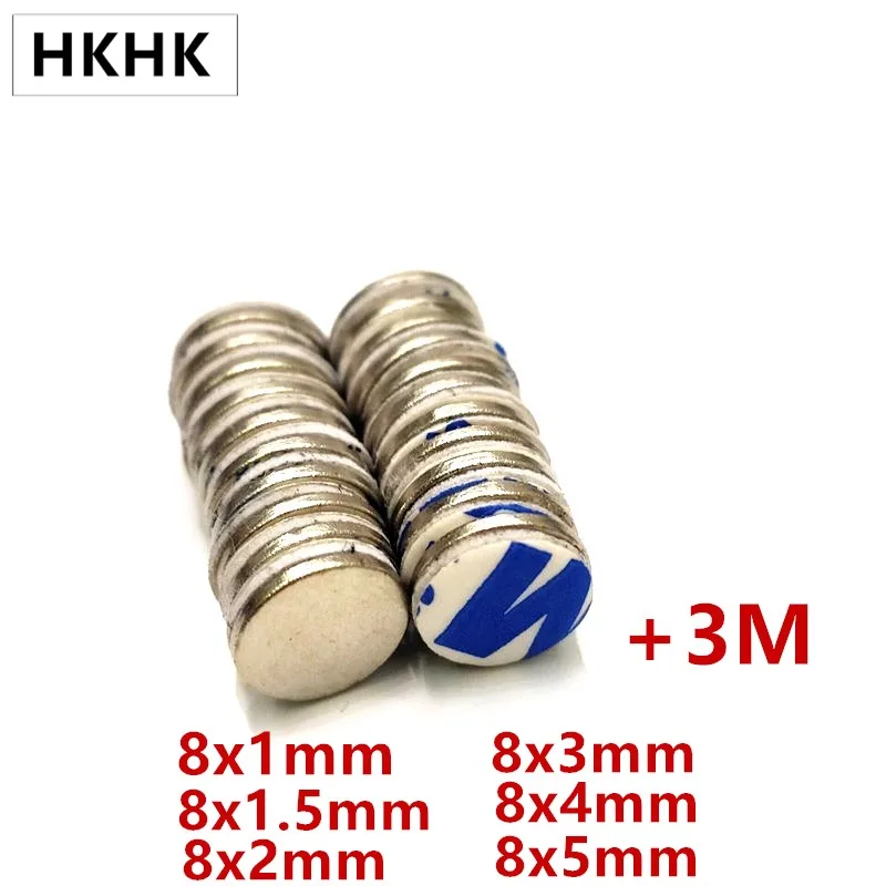 10/100P магнит 8x1 5 8x2 8x3 8x 4 8 x5 3 м самоклеющийся NdFeB мм закругленная односторонняя