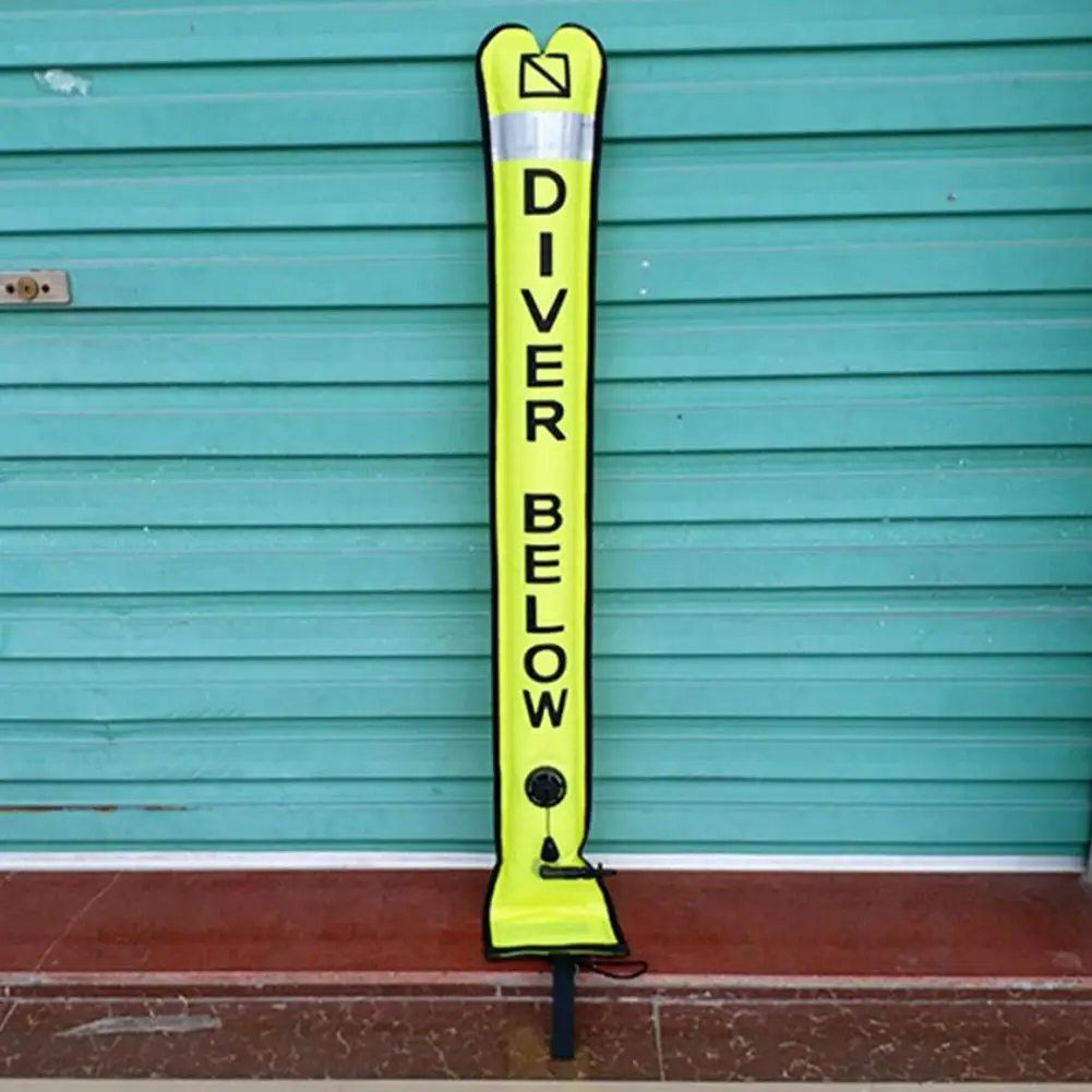 

1.2M/1.5M/1.8M Professional High Quality Scuba Diving Sausage Tube Inflatable Safety Buoy Diver Signal Below (SMB) E5A9