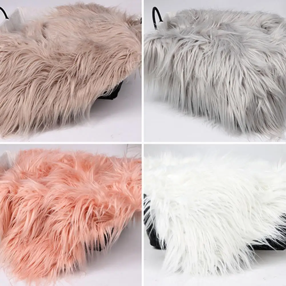 

50 x 60cm Colorful Faux Fur Photography Photo Prop Baby Newborn Blanket Background Backdrop Rug