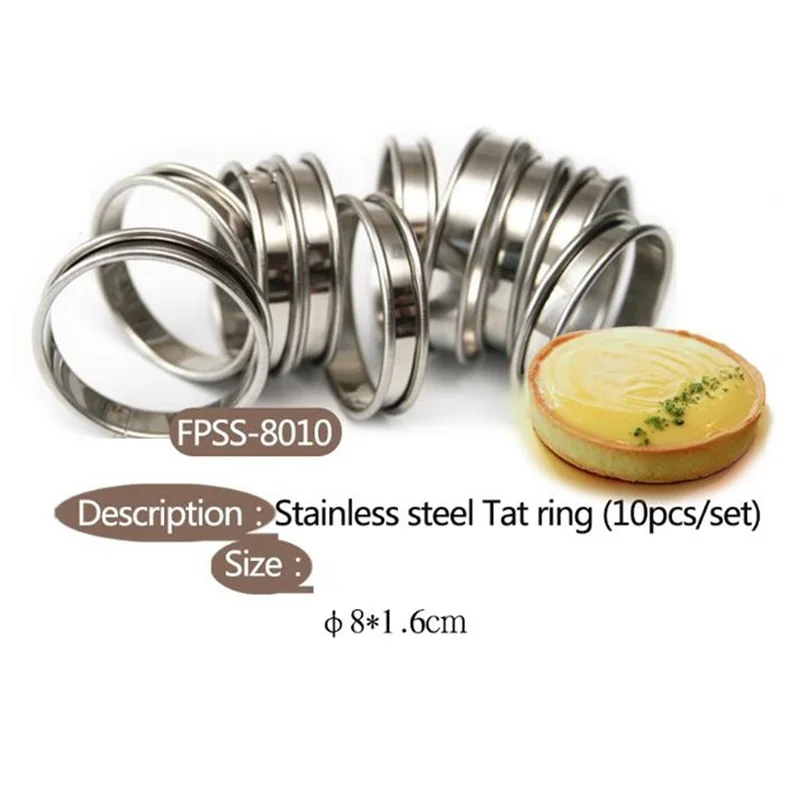 

Stainless Steel tarts ring for Cake Tats mold, Portuguese Tarts,French dessert molds,cake pan