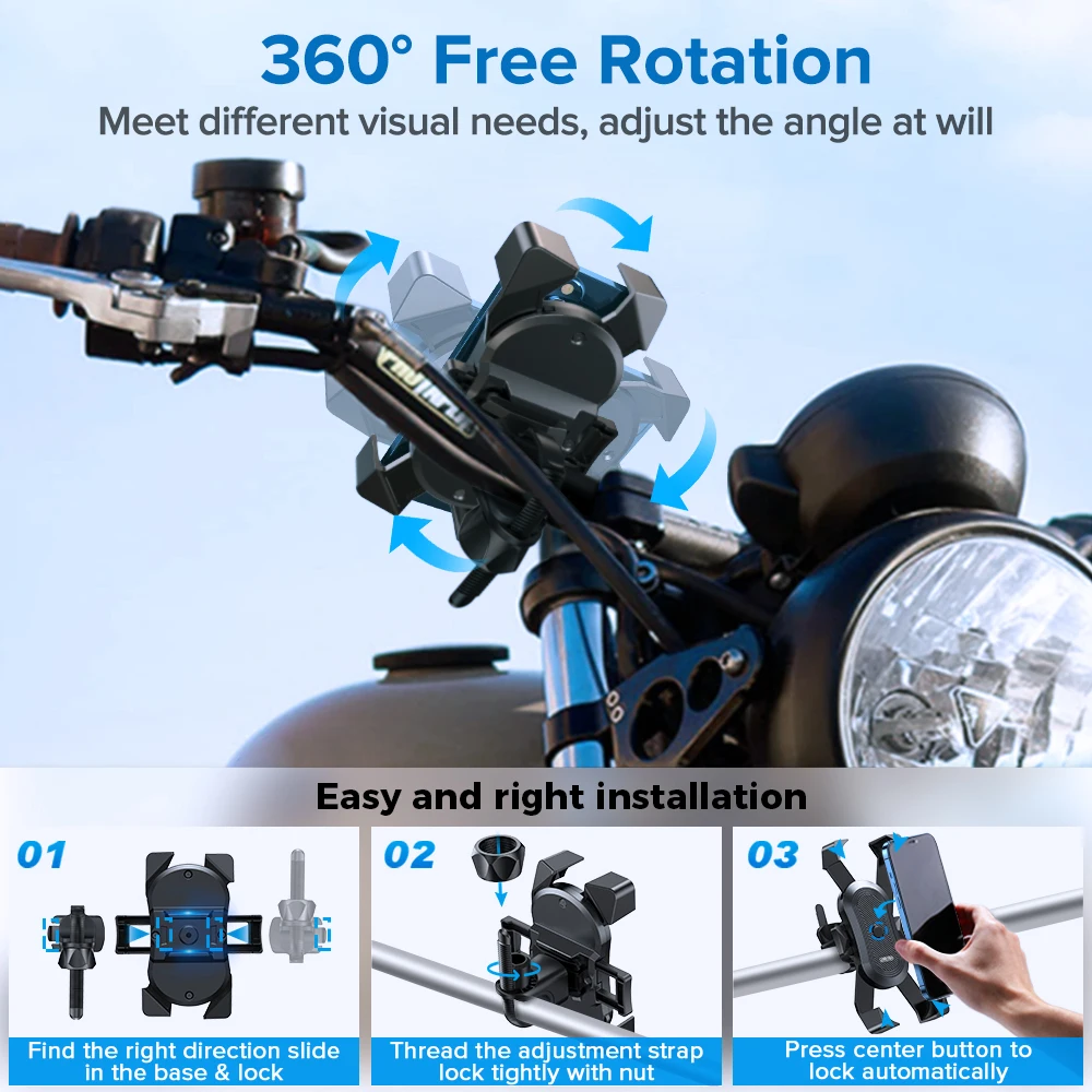 Держатель телефона для велосипеда 4-6 8 дюйма с защитой от сотрясения | Мобильные