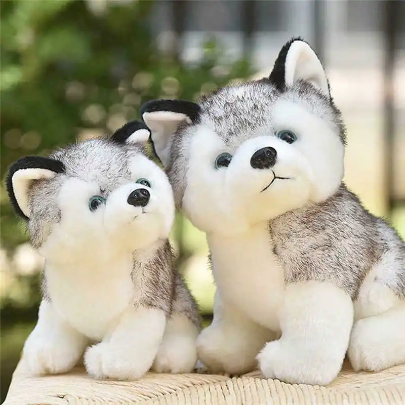 

Plush Gift Kid Pet Husky Dog Stuffed Animal Toy Realistic Soft Wolf Cute