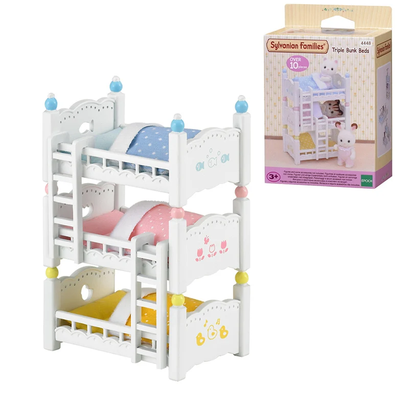 

Sylvanian Families Dollhouse Playset Triple Bunk Beds Set Accessories Gift Girl Toy No Figure New in Box 4448