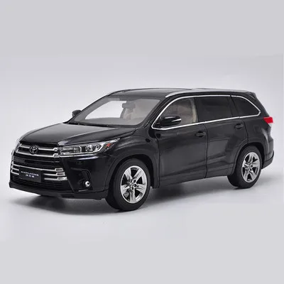 Exquisite gift 1:18 Toyota new Highlander alloy model,simulation die-cast metal collection decoration model,free shipping - Color: Black