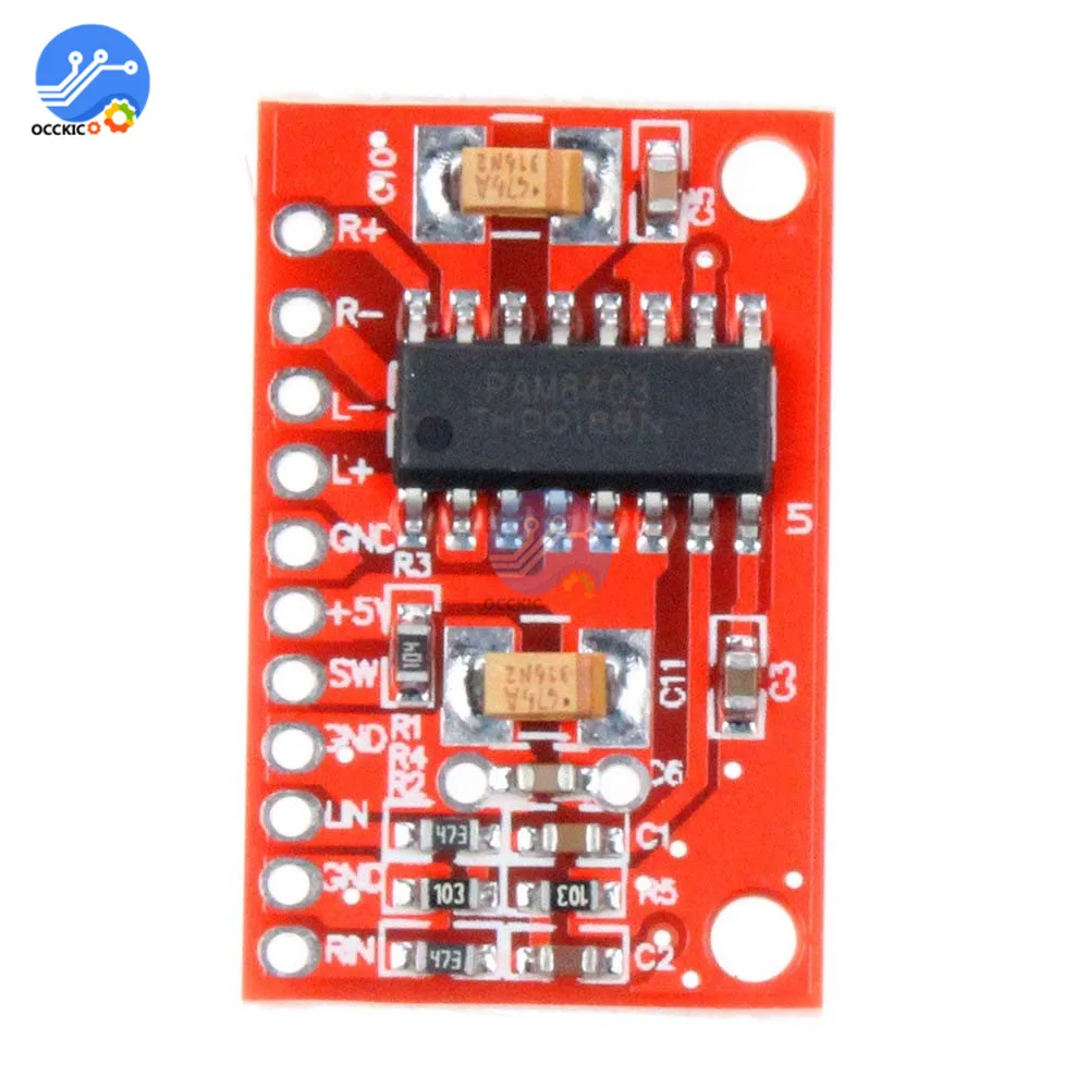 PAM8403 мини цифровой силовой модуль amplificador DC2.5-5.5 в USB мощность двухканальный динамик усилитель плата