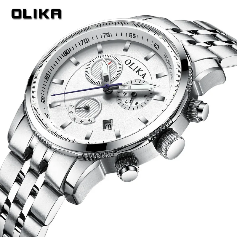 2020 Olika Men's Watch Sport Mens Watches Top Brand Luxury Full Steel Quartz Clock Waterproof Watch for Gifts Relogio Masculino enlarge