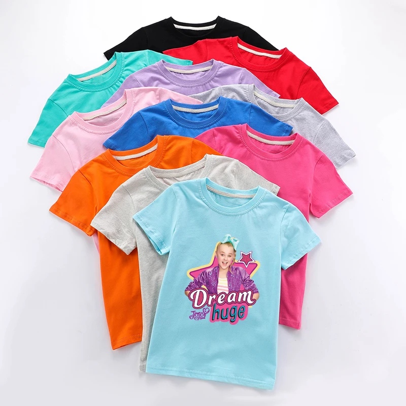 Одежда для девочек Футболка с принтом JoJo Siwa детская футболка одежда летняя из 100%