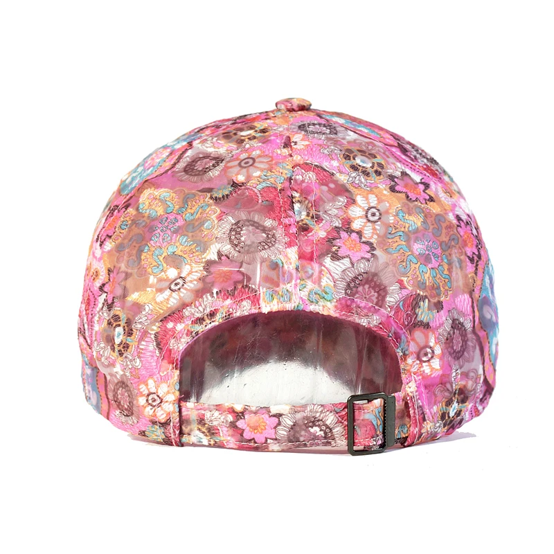 Spring Mesh Baseball Cap Women Floral Breathable Summer Sun Hat Embroidered Outdoor Sport Cap Quick-drying  Climbing Hat