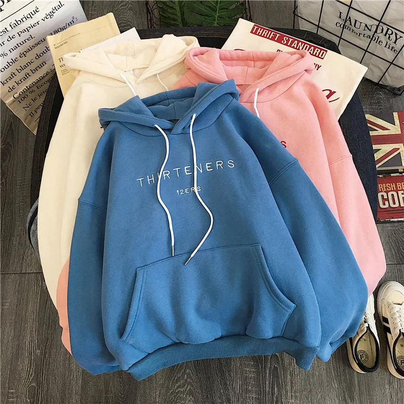 

Hoodie Women's Y2k Korean-style Student Autumn Winter Brushed Coat Harajuku Style Loose Hoodie Female Clothing Hoodie Women's