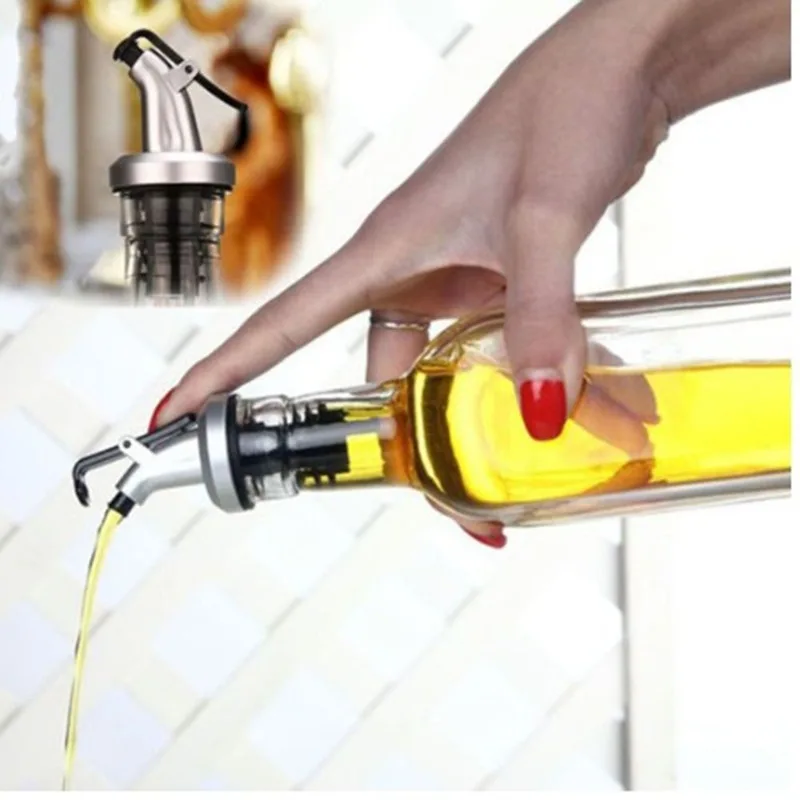 

Oil Bottle Sprayer Spout Liquor Dispenser Wine Flip Top Stopper Kitchen Tools Barware Flow Wine Bottle Pour Spout Pourers