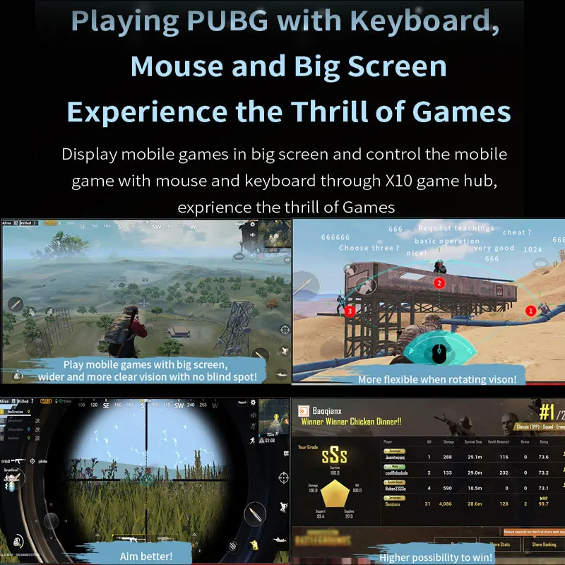 Игровой контроллер PUBG для мобильных устройств 4K USB-HDMI хаб адаптер телефонов на IOS