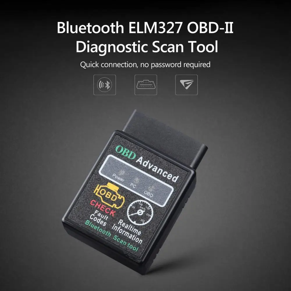 USEU диагностический сканер obd ii Bluetooth адаптер для прибора ELM327 foCar сканера читатель
