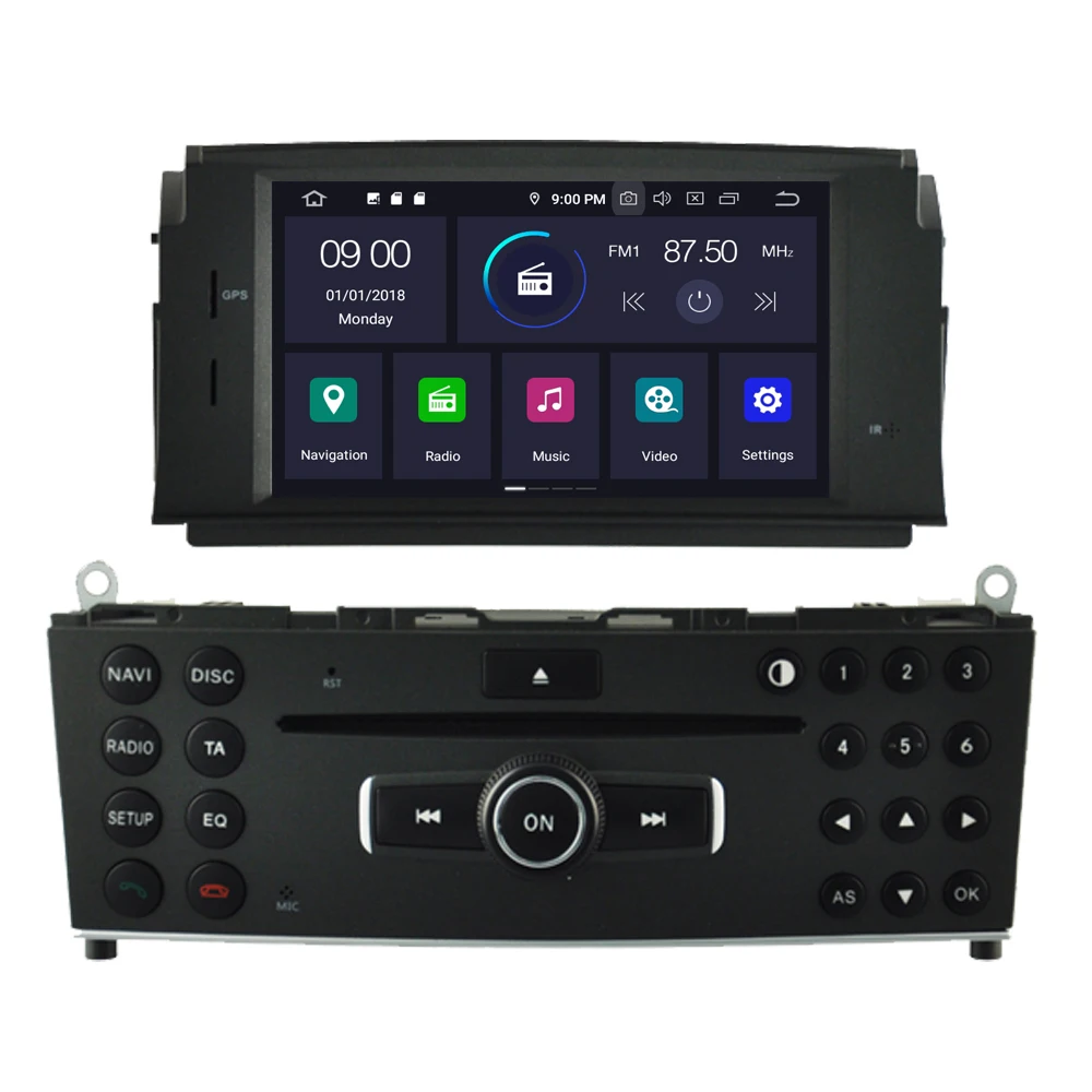 Автомобильный мультимедийный плеер на Android для Mercedes Benz C Class W204 C180 C200 C220 C230 C240 C250 C280