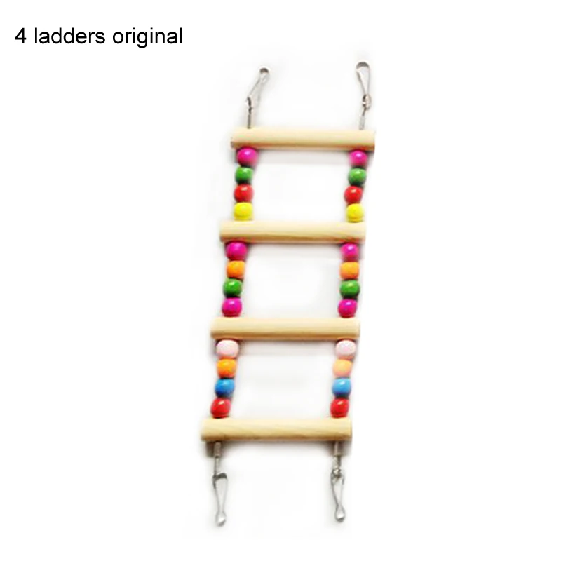 

Birds Pets Bird Supplies Hanging Colorful Balls Climbing Toy 1 Pcs Parrots Ladders With Natural Wood Bird Toys