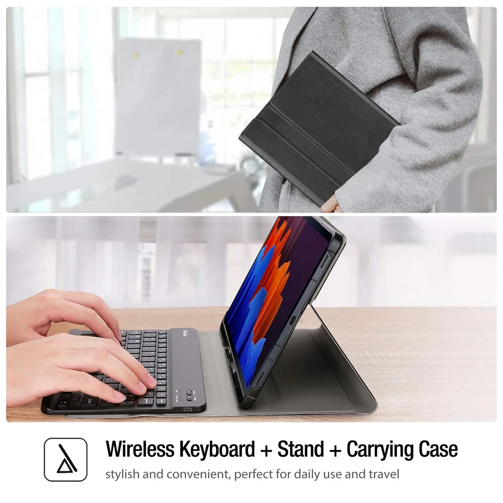 

Leather Tablet Case Keyboard Samsung Galaxy Tab A7 10.4 2020 T500 T505 A 7 Case Detachable Keyboard Bluetooth Wireless shell