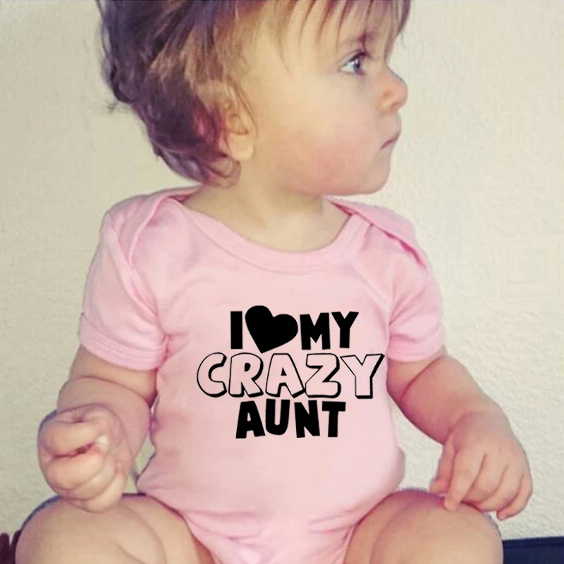 Футболки с надписью I Love My Crazy тетей от Carter's детский костюмчик забавная летняя