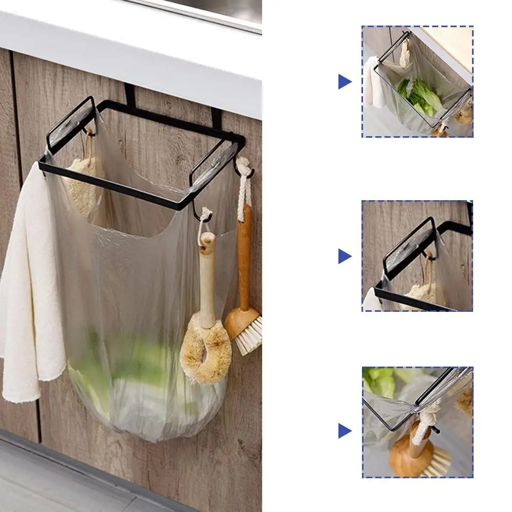 Держатель для мусорного мешка пластиковый кронштейн стойка кухонная вешалка