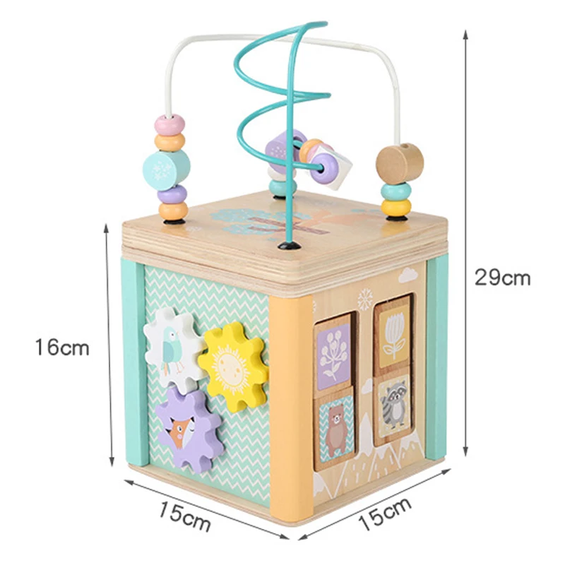 

Kids Montessori Around Bead Maze Shape Cartoon Learning Educational Toys Baby Wooden Montessori Toys Children Math Toys For Boys