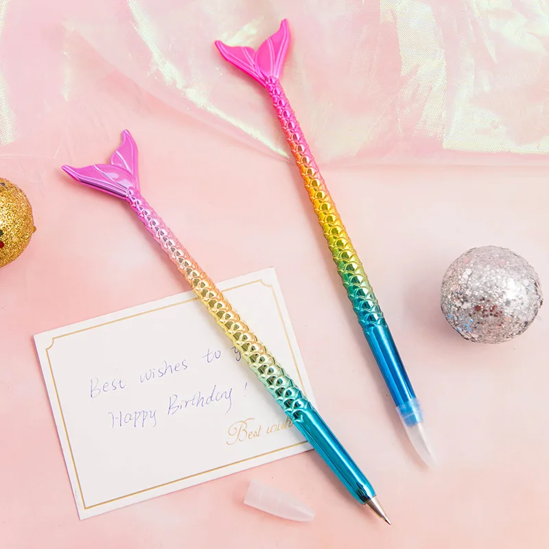 

24PCS Creative Stationery New Mermaid Cartoon Ballpoint Pen Learning Writing Pens for Writing