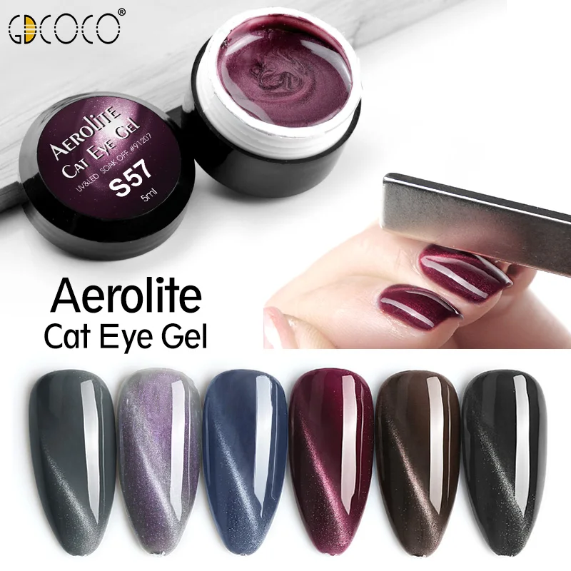 Новое поступление GDCOCO Galaxy Звездный Aerolite кошачий глаз Гель-лак отмачиваемый УФ LED