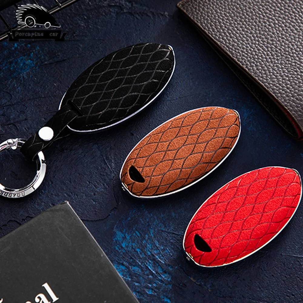 Кожаный Автомобильный Чехол для ключа дистанционного управления из цинкового