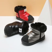2021 winter fashion children warm cotton shoes waterproof boys snow boots high quality soft bottom girls cotton shoes