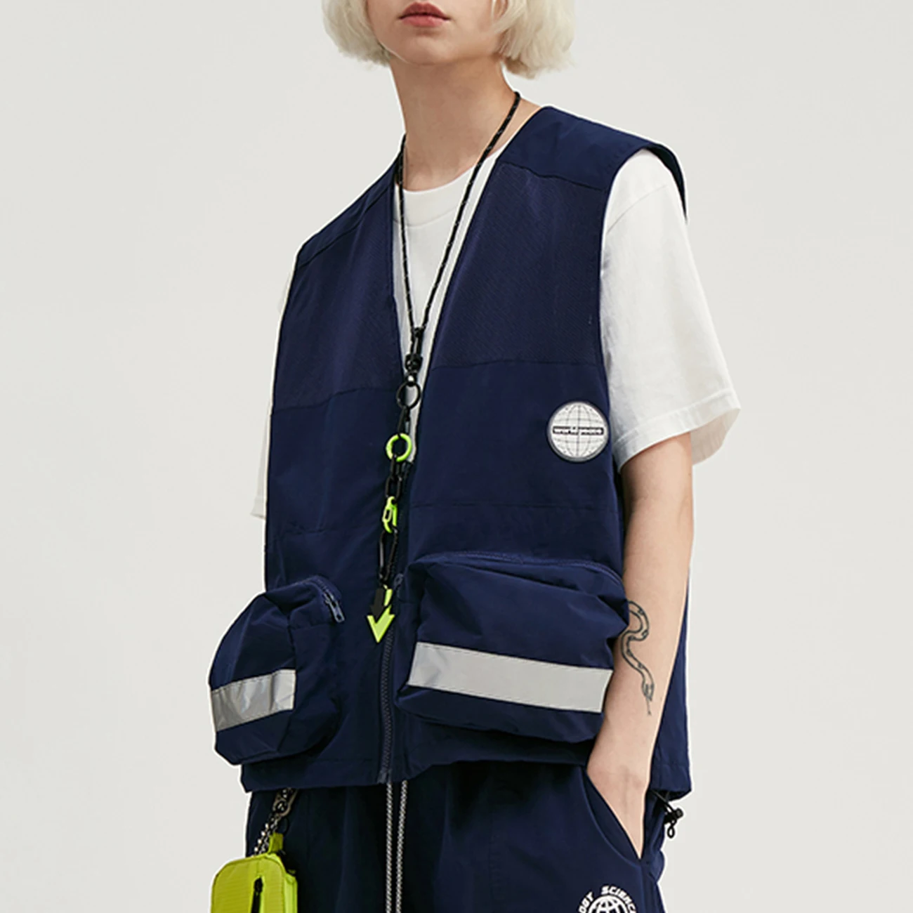 Светоотражающий мужской жилет карго в стиле хип хоп 2020 уличная одежда