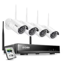 ZOSI 8CH 1080P HD WiFi NVR 2CH/4CH 2.0MP ИК Открытый всепогодный CCTV беспроводной IP камера безопасности системы видеонаблюдения комплект