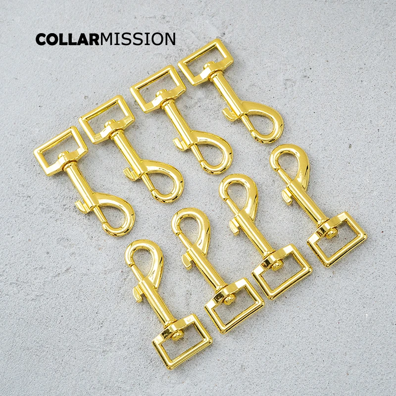 

10psc/lot 20mm high quality metal non-welded hook buckle can be used for pet dog collar dog leash parts yellow gold PK20HJ