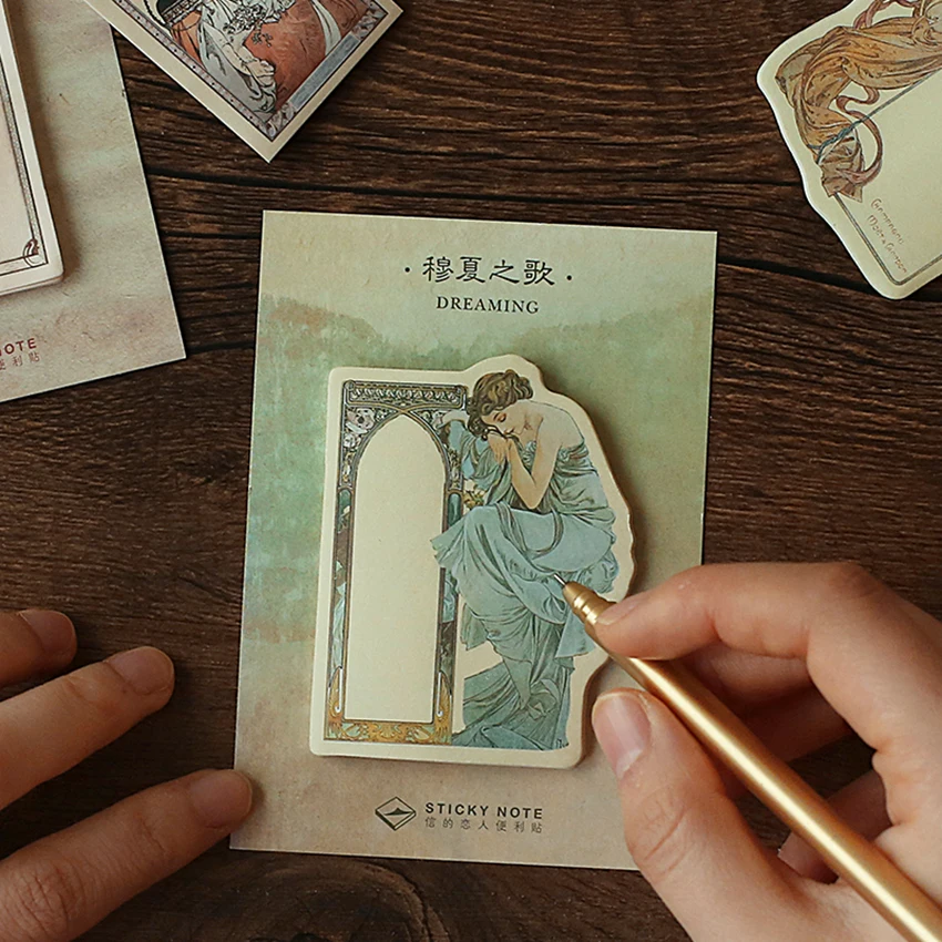 30 листов/шт. Винтажные Ретро Стикеры из крафт бумаги для записей планер бумажные