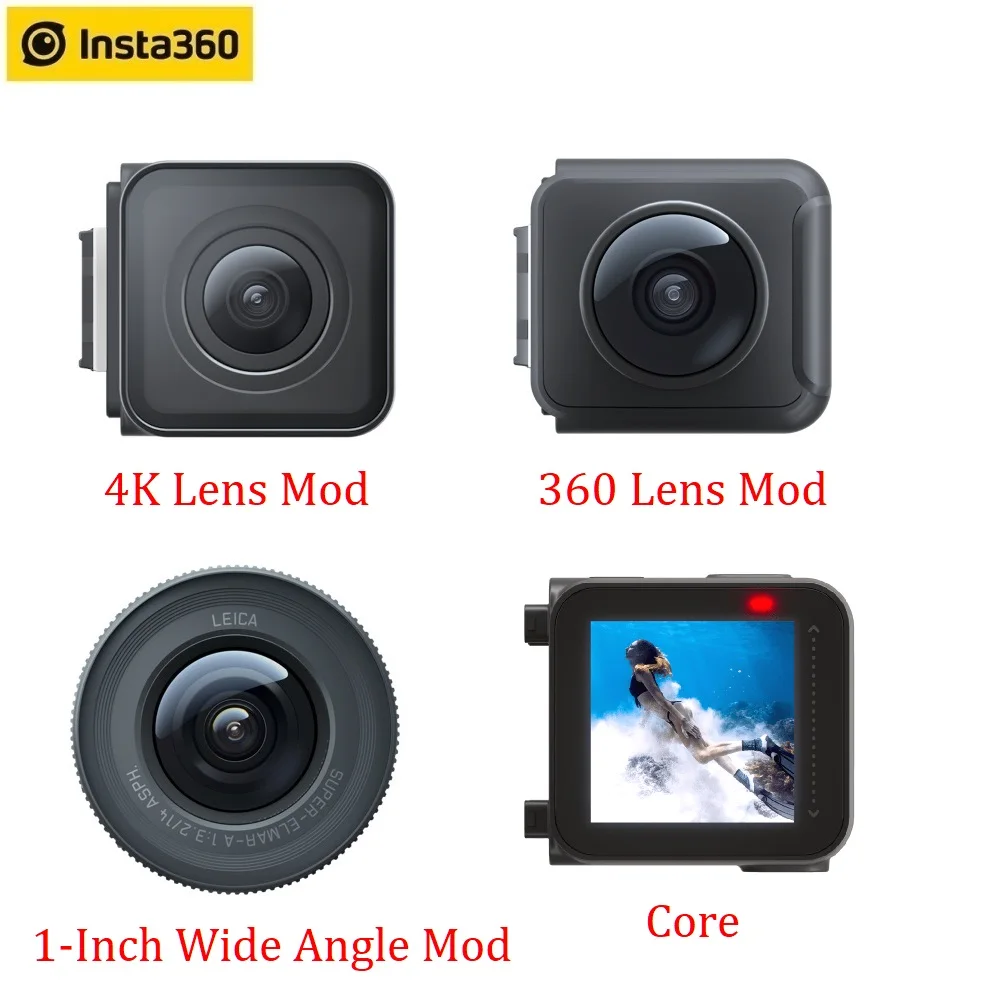 Insta360 One R Lens Mods 4K 360 1 дюймовый LEICA Основные аксессуары | Электроника
