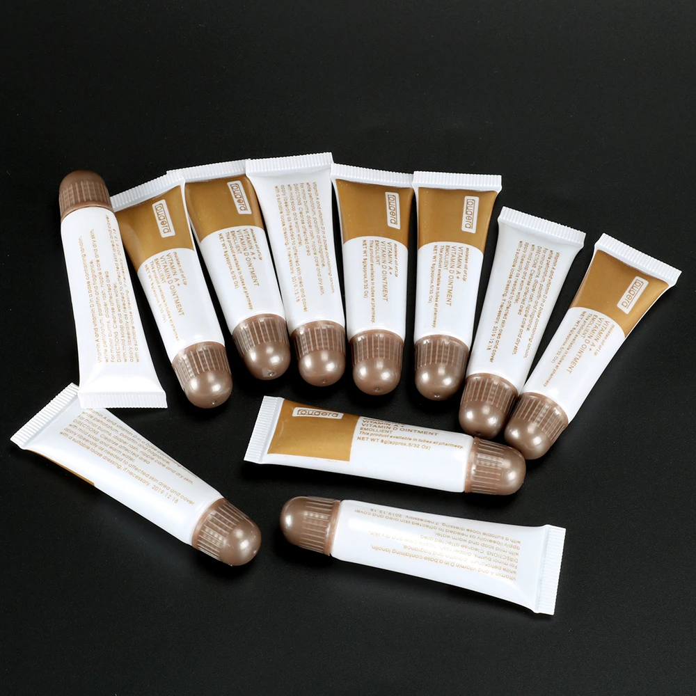 

100pcs Tattoo Vitamin A D Aftercare Cream Gel Healing Eyebrow Lip Anti Scar Preserve Natural Permanent Makeup Care Ingredient