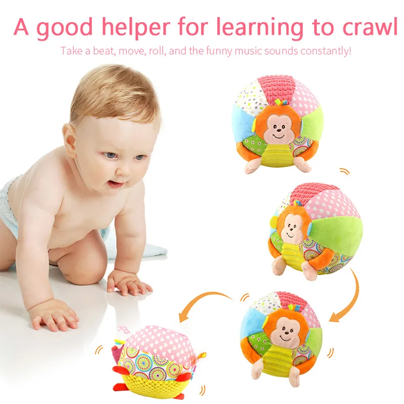 

Горячая Распродажа детские игрушки, животные шар со звуком детские погремушки бодибилдинг мяч для новорожденных обучающие игрушки для дет...