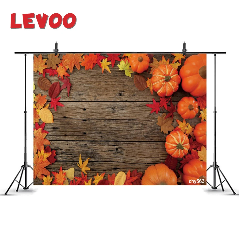 LEVOO осенний фон для фотосъемки листья тыквы старый деревянный стол Осенняя