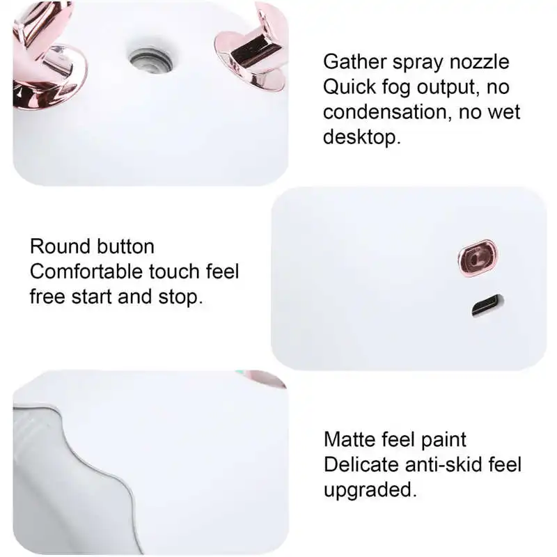 

Air Humidifier USB Humidifier Colorful Ambient Light for Home for Office