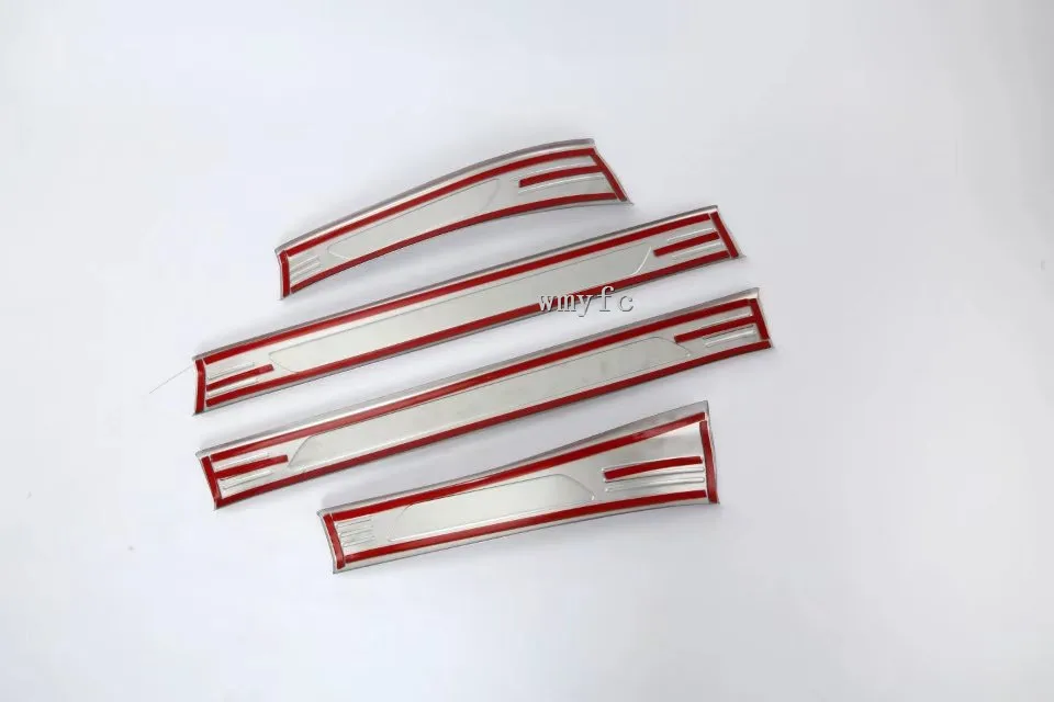 Аксессуары для стайлинга автомобилей 4 шт. 304 нержавеющая сталь порог пластина