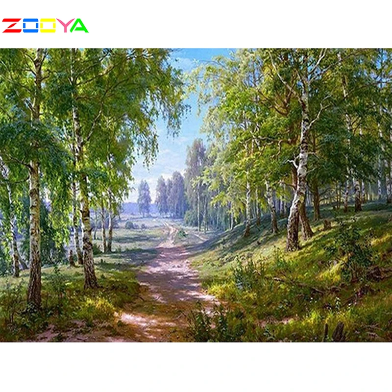 

Zooya Forest Lane 5D Diy Diamond Painting Wall Sticker Diamond Mosaic Cross Stitch Needlework Embroidery Diamond Embroidery JM49