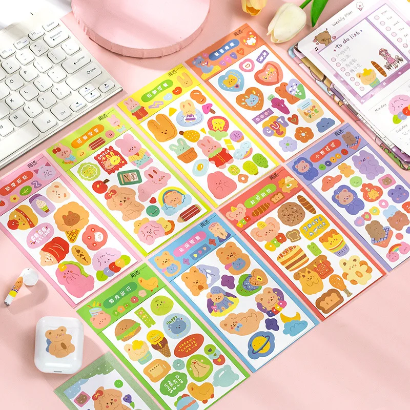 

2 Sheets Half Sweet Sugar Series Stickers Scrapbooking Decorative Sticker Korean DIY Diary Album Stick Label Kawaii Stationery