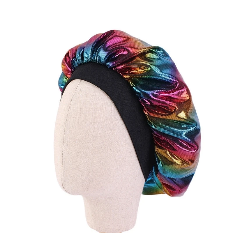 Круглая детская шапка для волос эластичная шелковая головная повязка сна с