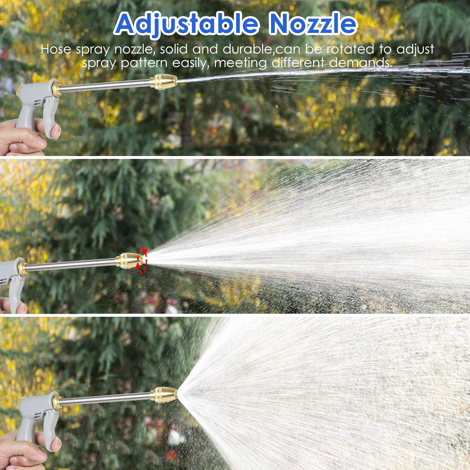 

KKmoon Expandable Garden Hose Flexible Telescopic Water Hose with High Pressure Hose Spray Nozzle for Garden Watering Washing