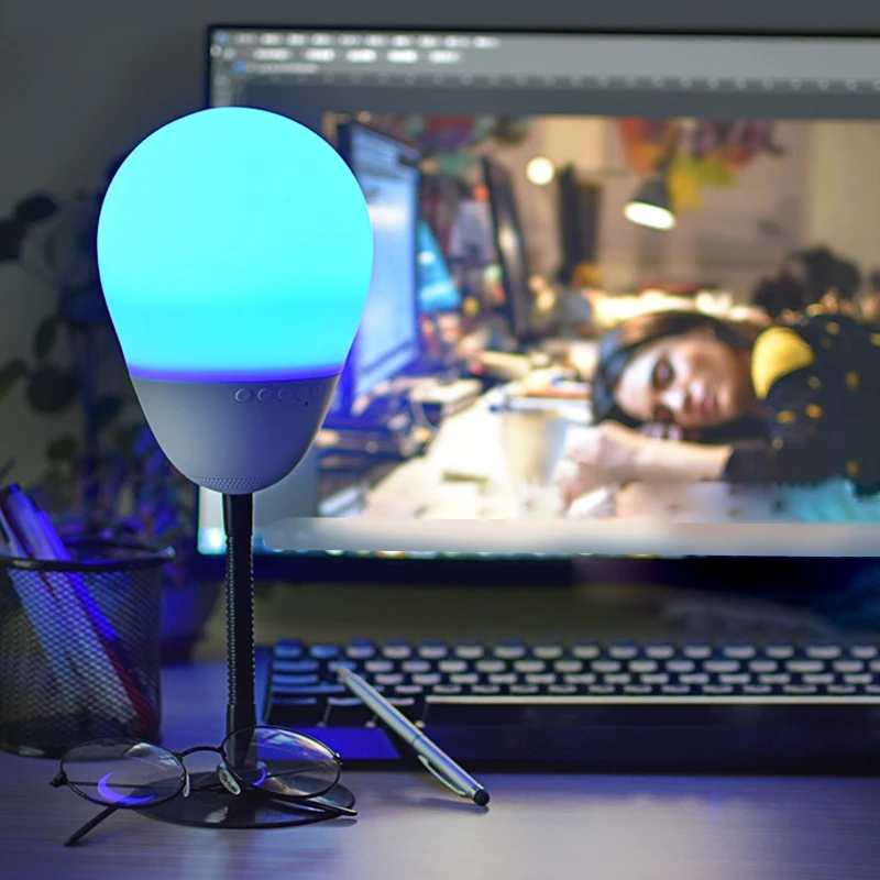

R58B Pressure Vent Toy LED Mood Lamp with Bluetooth Speaker Smart Touch Control Color