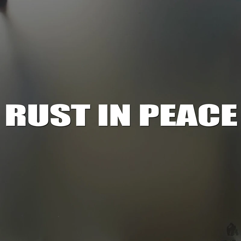 

Rust in Peace Sticker Funny Jdm Race Window stickers 18x4cm