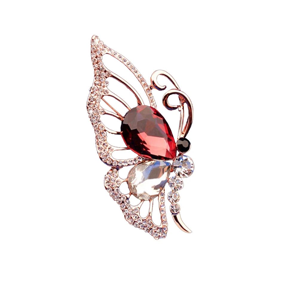 Женские броши-бабочки Металлические Булавки стразы аксессуары для одежды