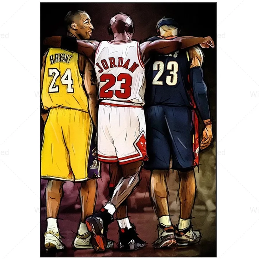 

Jordans Kobe Bulls Poster 5D Diamond Painting Basketball Stars Mosaic Diy Full Round Diamond Embroidery Cross Stitch Home Deco