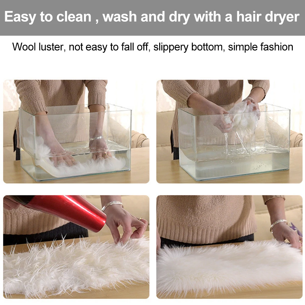 Мягкий ковер из искусственной овчины чехол для стула шерсти теплый ворсистый