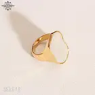 Парные Подарочные Кольца LESIEM 18KGP с золотым наполнителем, размер 6, 7, 8, женские парфюмерные кольца, ювелирные изделия неправильной формы с натуральным опалом в европейском стиле